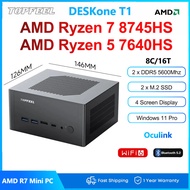 SZBOX AMD Ryzen 7 8745HS R5 7640HS Mini PC DDR5 32G 1TB Pcie4.0 Nvme SSD Dual 2.5G Windows11 Oculink