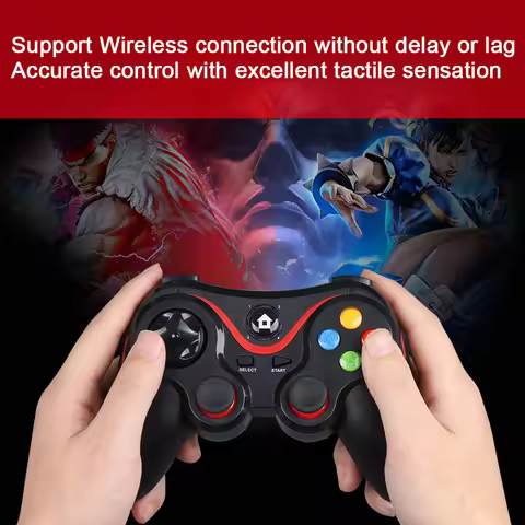 V8 2.4G Wireless Game Controller PC Game Controller Dual Vibration Controller Gamepad for Android/iO