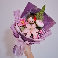 Handmade Crochet Graduation Flower Bouquet