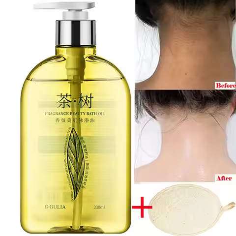 330ml Tea Tree Shower Oil Brightening Body Wash Even Out Skin Tone, Reduce Dark Spots, Skin Radiance