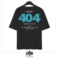 404 ERROR Cotton Combed Basic Black Men Women's Shirt Adult Tshirt