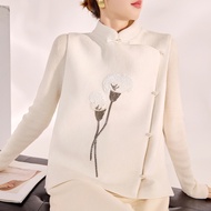 Autumn Winter Heavy Industry Produced Chinese Style Autumn 2025 Heavy Industry Beaded Flower Embroid