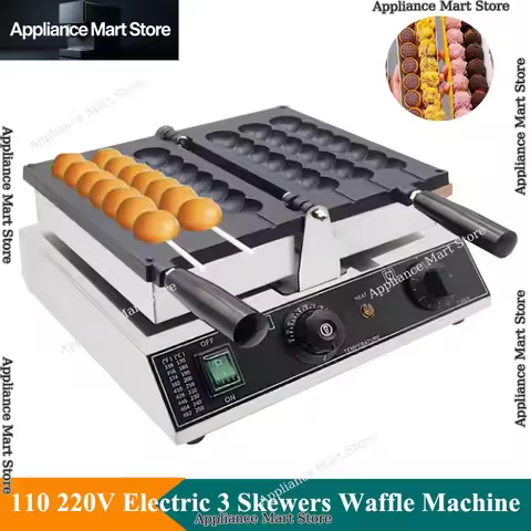 7 Holes Takoyaki Waffle Maker 3 Sticks Cheese Waffle Machine Snack Electric Waffle Machine Candied H