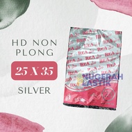 Kantong plastik HD tanpa plong silver uk 25x35/plastik packing online