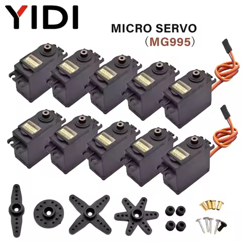 2/4pcs 180 360 MG995 Arduino Metal Gear 995 RC Car Servo Motor High Speed Torque Servomotor Toys Tru