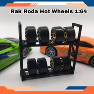 Miniature Diorama Accessories Hot Wheels Wheel Display Rack Scale 1:64 (v.2)