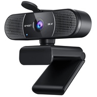 EMEET 2K Webcam - C960 2K Webcam with Dual Microphone, Webcam with Lens Cover, 76° Streaming Camera 