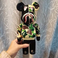 Bearbrick400% Violent Bear Building Block Bear BapeCamouflage Shark Plating Hand-Made Doll Model Decoration