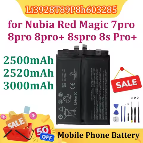Li3928T89P8h603285 Battery for Nubia Red Magic 7pro 8pro 8pro+ 8spro 8s Pro+ Packing Battery Built-I