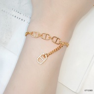 Women's Titanium Chain Bracelet CD Simple GT123BD