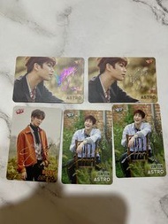 Astro Yes card MJ 金明俊 JinJin 朴真佑 Eunwoo 車銀優 Moonbin 文彬 Rocky 朴慜赫 Sanha 尹產賀