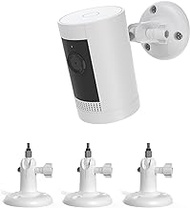 TIUIHU 3-Pack Camera Wall Mount for R ing Stick Up Cam/Pro/WyzeCam/Eufy Cam/Arlo/Reolink/Google Nest, Mounting Brackets Suitable for All Cameras with Standard 1/4 Thread Holes (White, 3Pack)