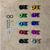 Aksesori Tamiya Imi Double Aluminium Rollers w/Rubber Rings (13mm - 12mm) - 15418