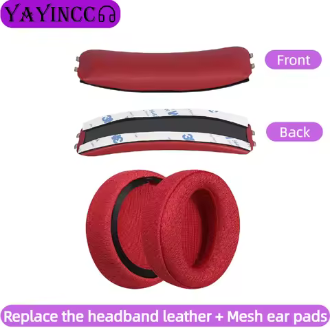 YAYINCC Replacement Breathable mesh Earpads /Head beam cushion For Sony MDR-XB950BT MDR-XB950N1 MDR-