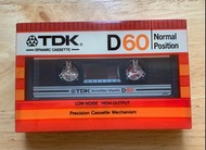（全新未拆）TDK D60 / D 60 空白用作錄音的卡式帶/錄音帶/卡式磁帶/磁帶/cassette tape 約 1982 版