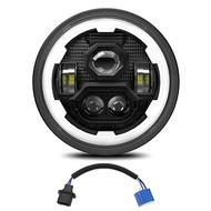【In stock】7 Inch Car LED Headlight 7" Round Headlight With White High Low Beam DRL And Amber Turn Si