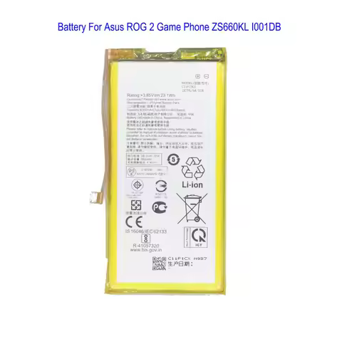 1x C11P1801 4000mAh Battery For ASUS ROG 1 ZS600KL Z01QD Battery C11P1901 6000mAh For Asus ROG 2 ZS6
