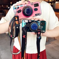 Camera Silicone Cover Samsung Galaxy S20 Ultra S10 9 8 Plus S10E With Strap Stand Case Samsung Galaxy Note 9 10 Pro