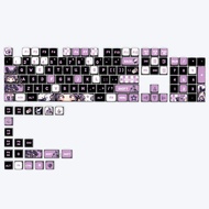 Key Cap Purple Pudding Transparent Keycap Key Cap PBT Sublimation T Two-Dimensional Animation Cartoo