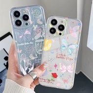 for Infinix Hot 40 Pro 40i Smart 8 20S 20 Play 20i 12i 10 11 30 Play Smart 5 Note 12 G96 Butterfly Clear TPU Case Air Cushion Square Anti-Drop Cover