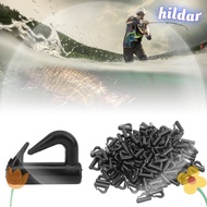 HILDAR 200PCS Clevis Snaps, 13mm Plastic Rotating Snaps, Portable Lightweight Black Fast Change Snap