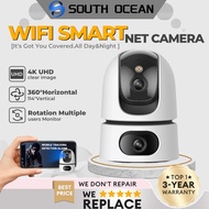 South Ocean 4K Dual Lens Dual Screen CCTV Wireless Full-color Night Vision Indoor WiFi Security CCTV