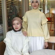 LEVIORA | Selina Ruffle Sweater Knitwear Cardigan (Knitwear Knitwear/ Top/) Cardigan Woman Sweater W