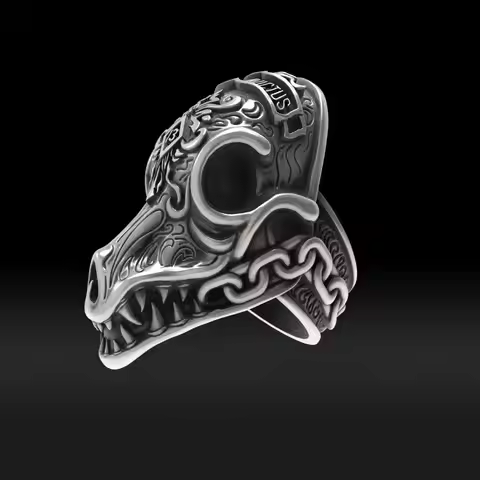 1pcs MORIOR INVICTUS Ring Men's Rings Oxidized Faith Jewelry