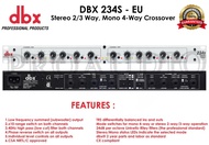 EQUALIZER DBX 234S - EU/ 234 S - EU / 234S-EU / 234 XL DUAL CHANNEL 31 BAND ORIGINAL GARANSI RESMI