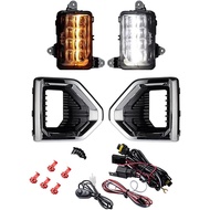 Authentic Astra Depot Switch Amber White LED Fog Light + Chrome Trim Bezel + Wire Harness Relay Comp