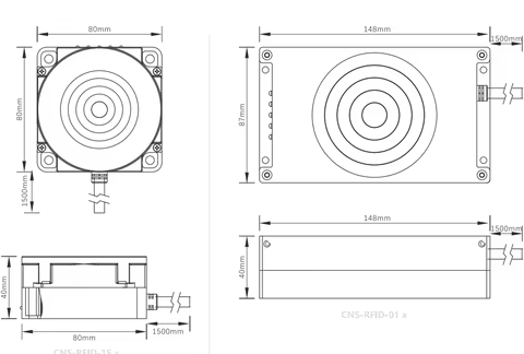 High cost performance IP54 ISO15693 4Byte 8Byte 3m/s RFID Reader Position Sensor Hinson CNS-RFID-1SN