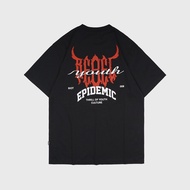 Epidemic T-Shirt American Cotton 20s Equipvalence Black Fashion Fallow