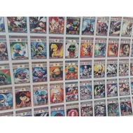 1 SHEET OF QUARTET CARD TOYS CONTAINS 42