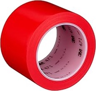 3M Vinyl Tape 471, 3" x 36 yd 5.2 mil, Red (Pack of 12)