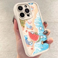 Summer Beach Watermelon Dog Case Xiaomi 15T 14T 13T 11T Pro POCO X7 X6 M6 Pro C65 C75 C61 Silicone C