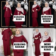 [NEW ARRIVAL] BAJU KURUNG WARNA MARON - KURUNG RIAU/KURUNG MODEN/ KURUNG KEDAH