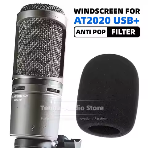 For Audio Technica AT2020 USB+ AT 2020 AT2020USB + Windscreen Pop Filter Foam Microphone Cover Mic S