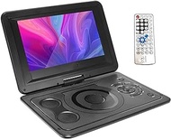 Portable DVD Player 13.9 Inch Portable Home Car DVD Player VCD CD TV Player USB Radio Adapter Support TV/FM/USB Gameing (Color : Black)