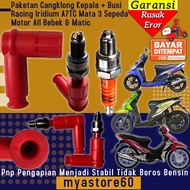 MATA Economical Package of Spark Plug Cap, Spark Plug Head, Spark Plug Cap, Spark Plug + Racing Irid