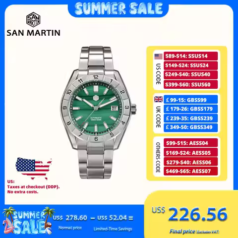 San Martin 42mm Gemstone Dial NH35 Watch For Men Self Winding Sapphire BGW-X1 Lume 10Bar Swim reloj 