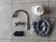 Paket Lengkap Kitchen Sink Stainles/Bak Cuci Piring Pakai Rak Bawah 75cm