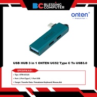 USB HUB 3 in 1 ONTEN UC52 Type C To USB3.0