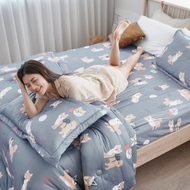 輕柔針織5尺標準雙人全鋪棉床包枕套組(多款任選)厚床包舖棉冬包