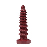 Miniatures China Wenchang Pagoda Tower Vermillion Cinnabar Crafts Statue Souvenir Feng Shui Home Dec