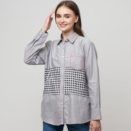 KEMEJA Shirt Monellina JumboWanita 601152 Grey XL modern S4B2 durable NEW cool material contemporary