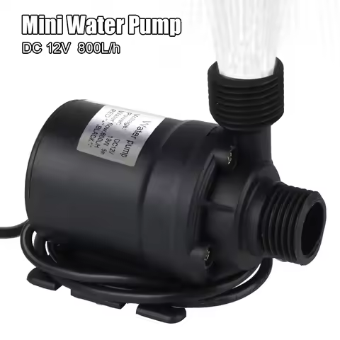 5M Ultra-quiet Garden Brushless Motor Submersible Water Pump DC 12V for Cooling System Fountains Hea