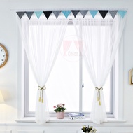 Thin Curtains White Minimal Sheer Curtain