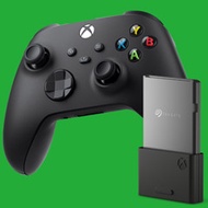 Xbox 無線控制器 + Seagate 儲存空間擴充卡合購優惠組（磨砂黑，2TB）（限時特惠）