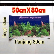 wallpaper gambar aquarium 50cm X 80cm