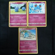 Pokemon Card TCG: Azurill & Marill & Azumarill 136/214 Rare Set -3cards (NON HOLO) 100% Original Pok